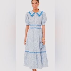 English Factory Floral Midi Dress